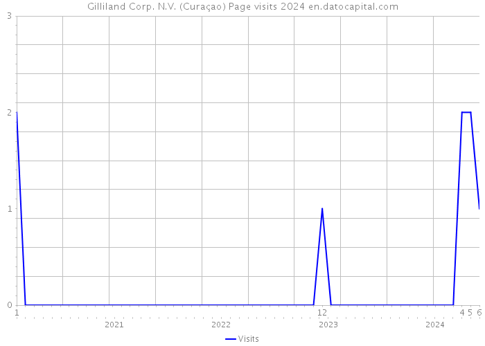 Gilliland Corp. N.V. (Curaçao) Page visits 2024 