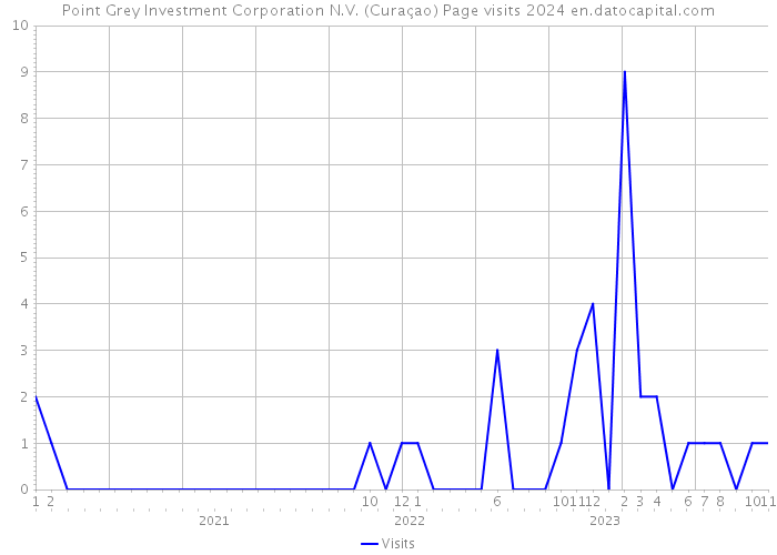 Point Grey Investment Corporation N.V. (Curaçao) Page visits 2024 