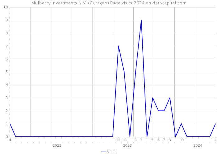 Mulberry Investments N.V. (Curaçao) Page visits 2024 