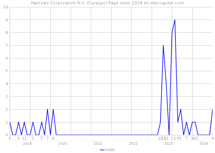 Narrows Corporation N.V. (Curaçao) Page visits 2024 