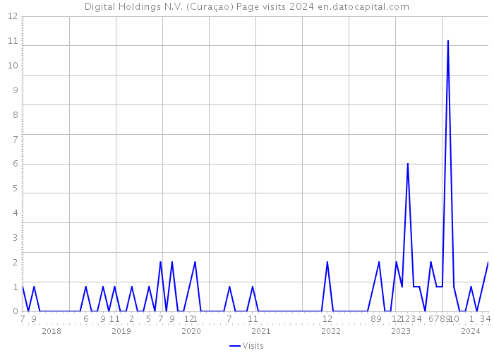 Digital Holdings N.V. (Curaçao) Page visits 2024 
