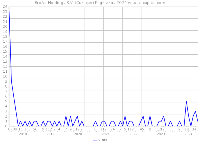 BroAd Holdings B.V. (Curaçao) Page visits 2024 