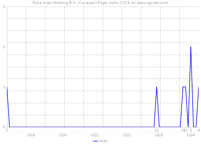Pura Vida Holding B.V. (Curaçao) Page visits 2024 