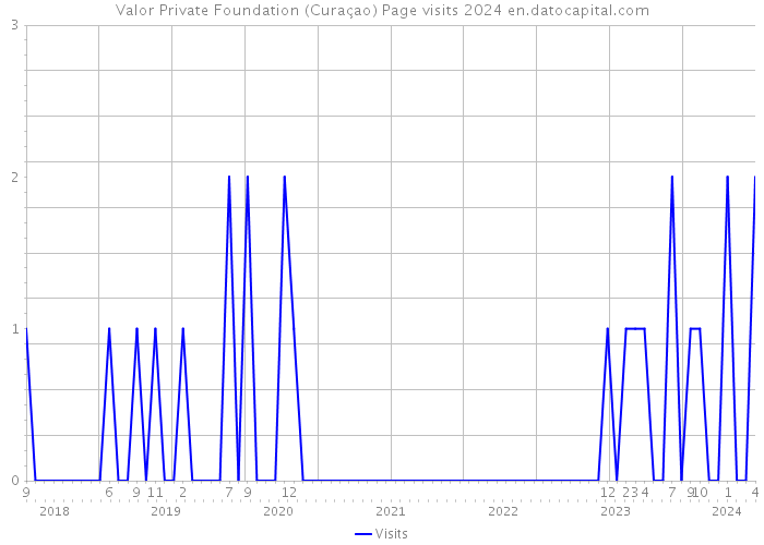 Valor Private Foundation (Curaçao) Page visits 2024 
