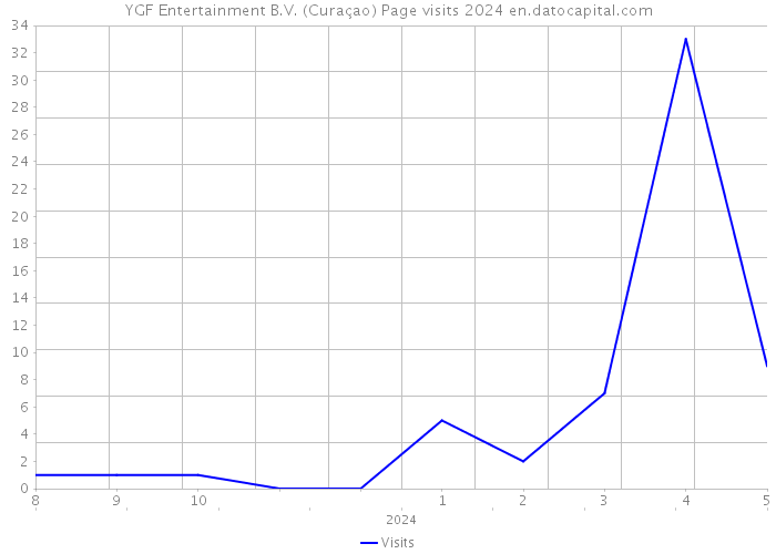 YGF Entertainment B.V. (Curaçao) Page visits 2024 