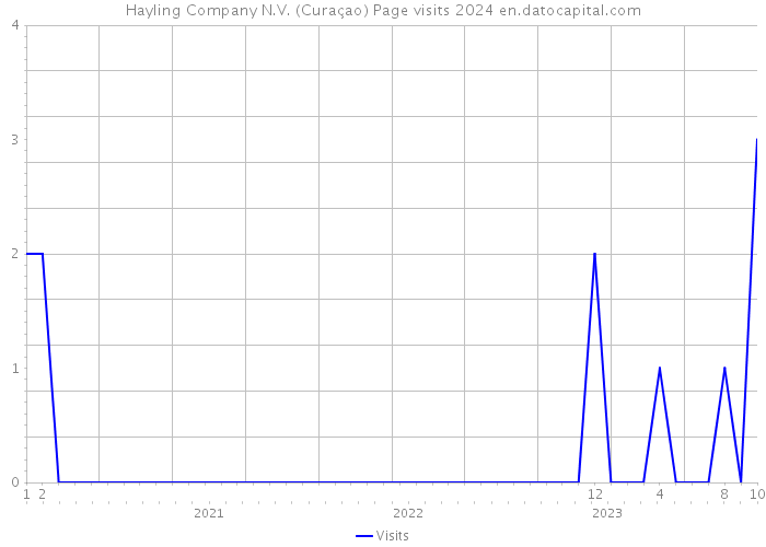 Hayling Company N.V. (Curaçao) Page visits 2024 