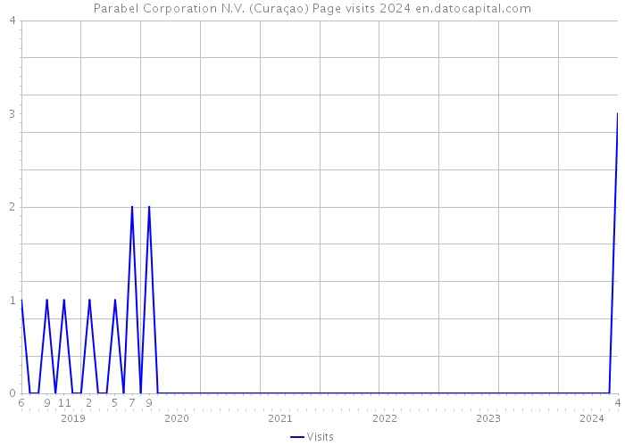Parabel Corporation N.V. (Curaçao) Page visits 2024 