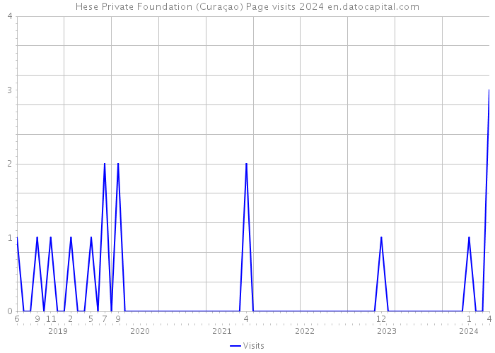 Hese Private Foundation (Curaçao) Page visits 2024 