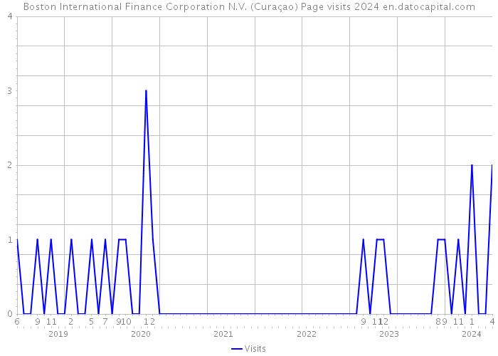 Boston International Finance Corporation N.V. (Curaçao) Page visits 2024 