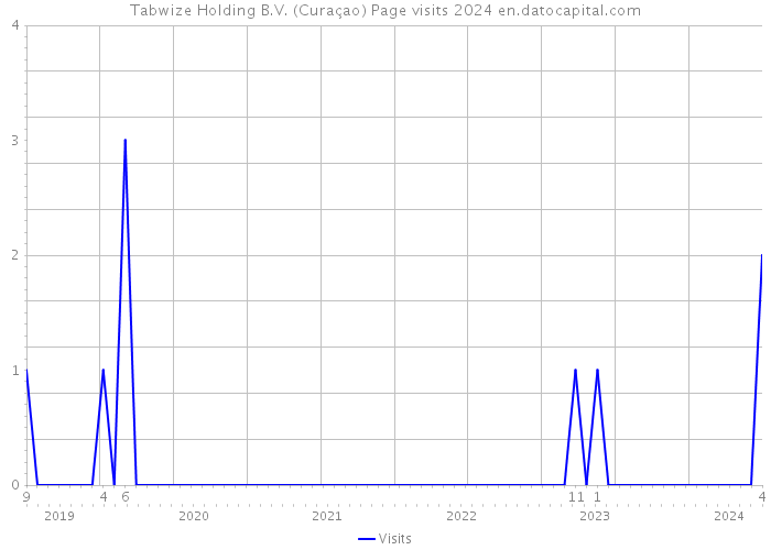 Tabwize Holding B.V. (Curaçao) Page visits 2024 
