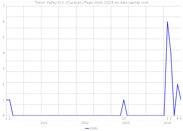 Teton Valley N.V. (Curaçao) Page visits 2024 