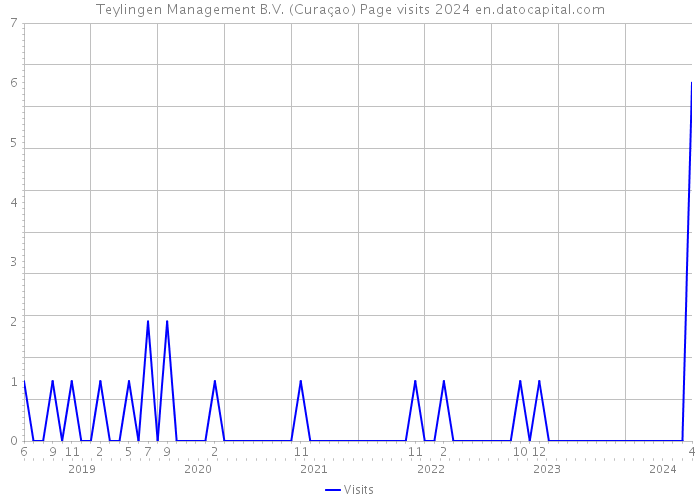 Teylingen Management B.V. (Curaçao) Page visits 2024 