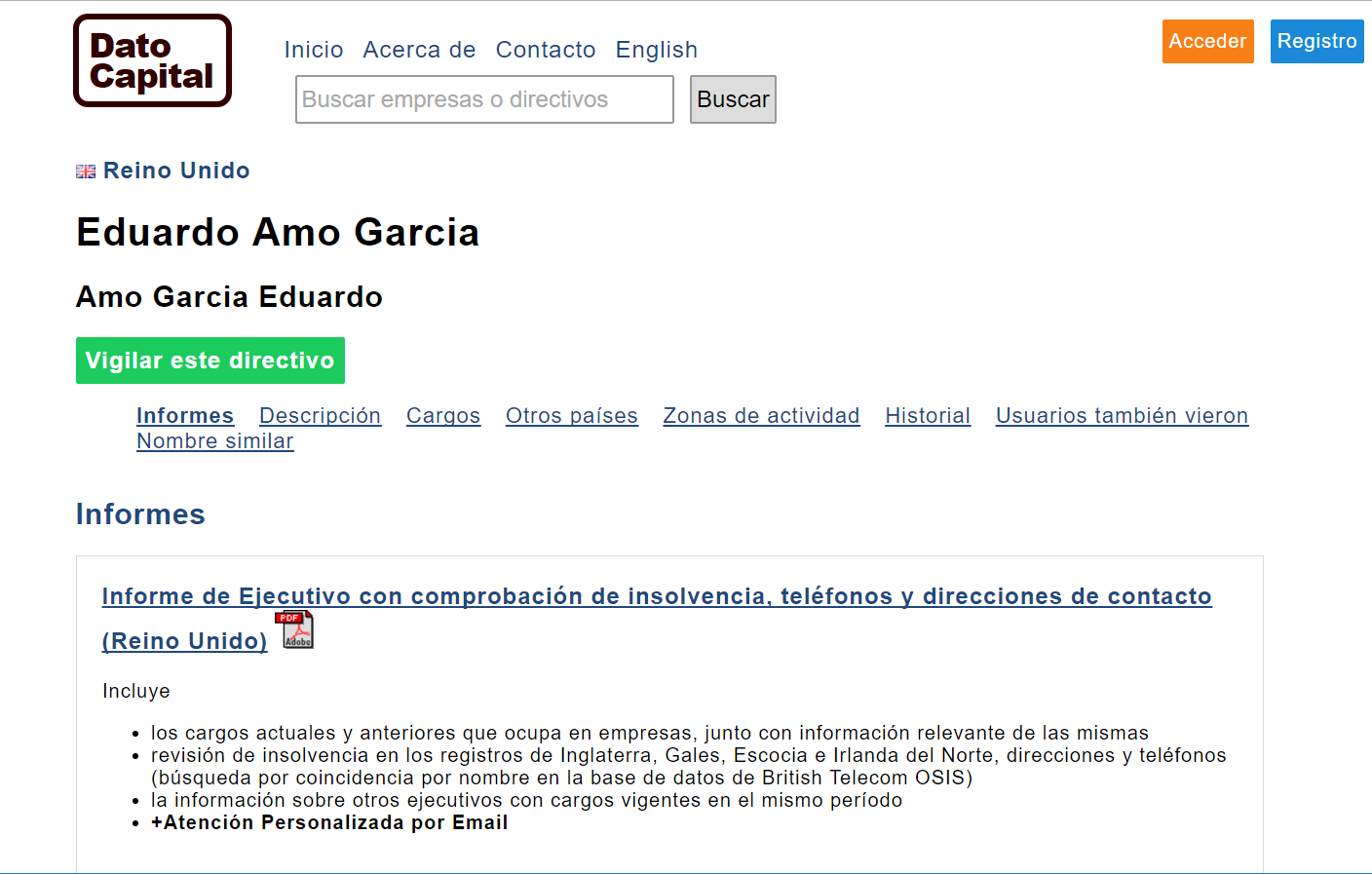 Perfil de directivo de Dato Capital