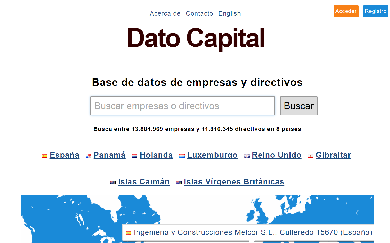 Página principal de Dato Capital