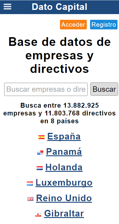 Página principal de Dato Capital